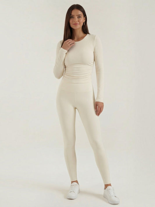 Dawn Ribbed Long Sleeve Crop Top