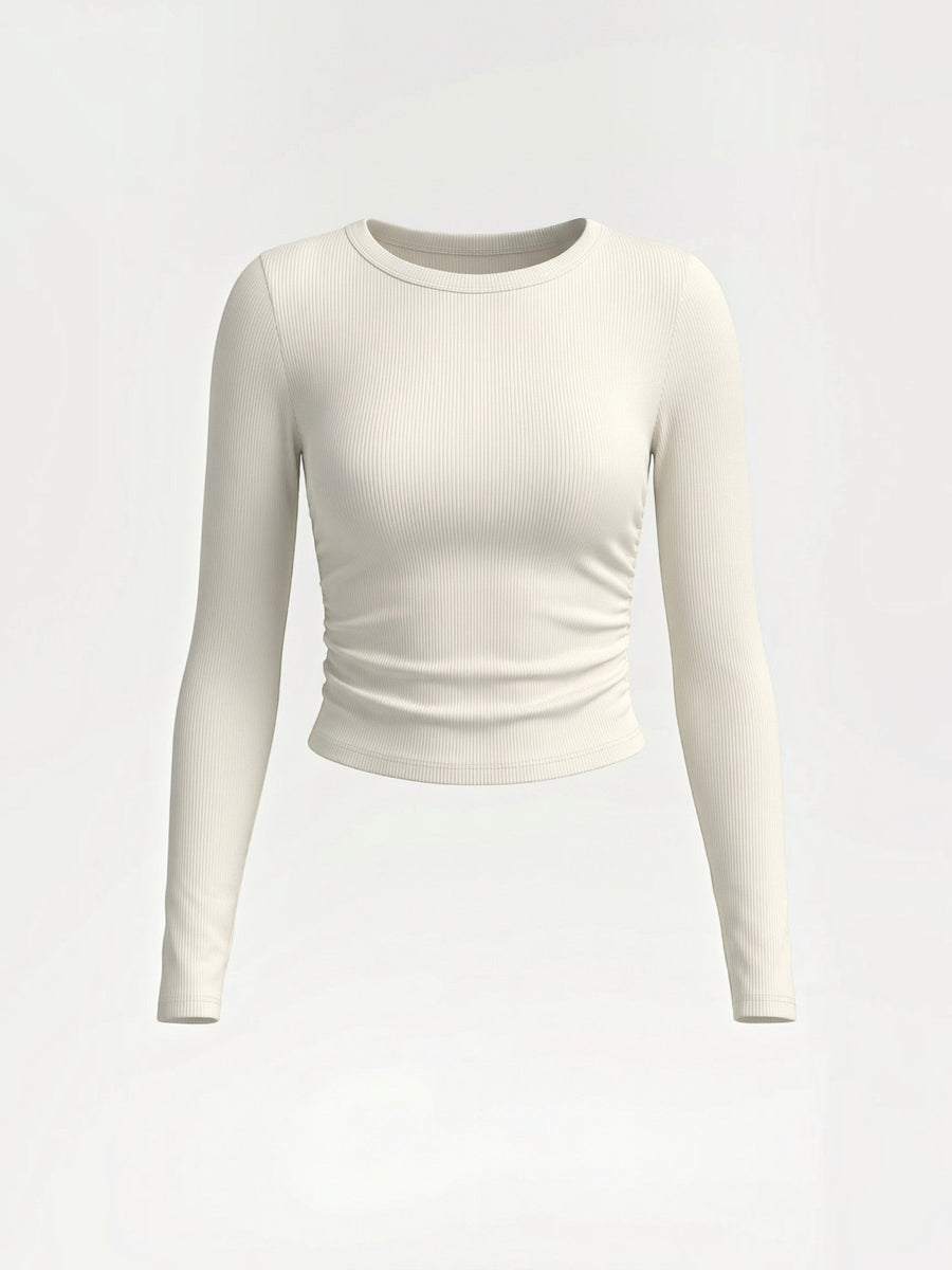 Dawn Ribbed Long Sleeve Crop Top