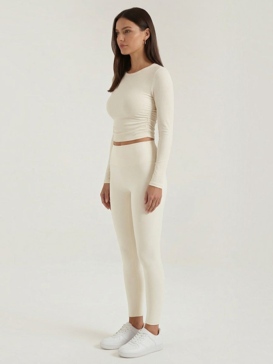 Dawn Ribbed Long Sleeve Crop Top
