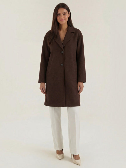 Diane Wool Look Oversized Long Coat