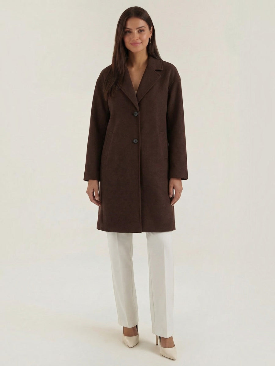Diane Wool Look Oversized Long Coat