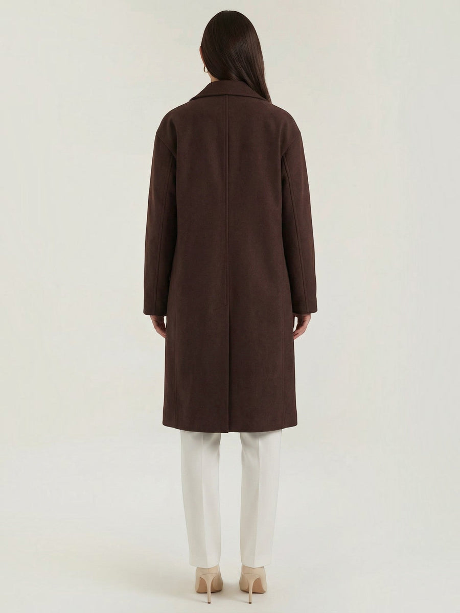Diane Wool Look Oversized Long Coat
