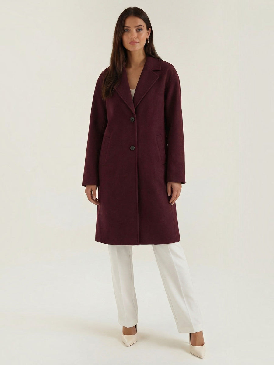 Diane Wool Look Oversized Long Coat