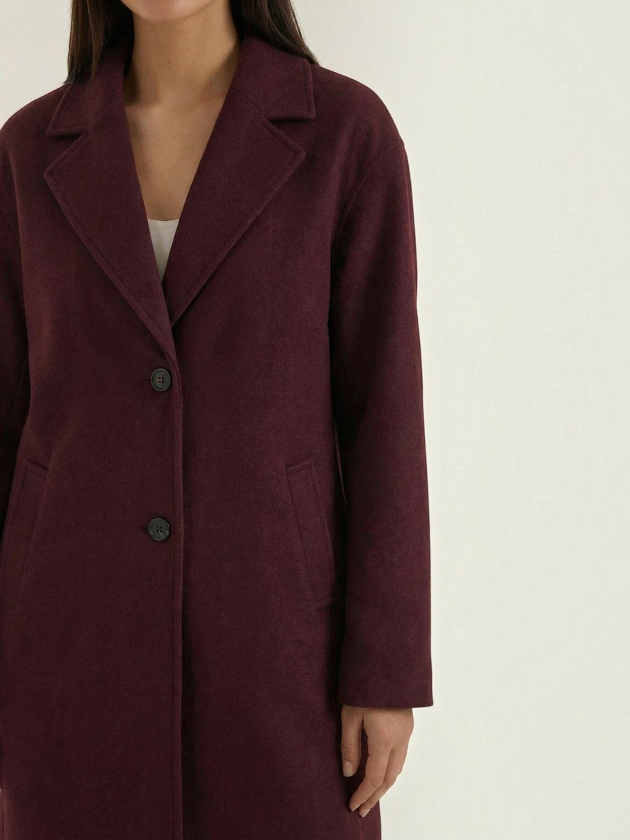 Diane Wool Look Oversized Long Coat