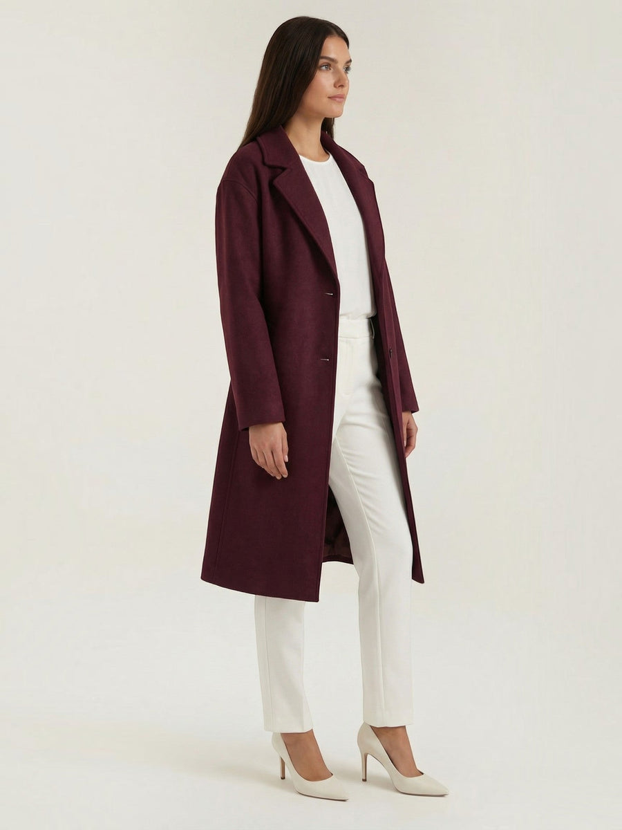 Diane Wool Look Oversized Long Coat