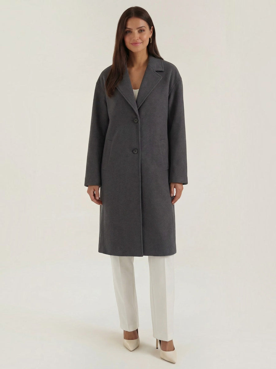Diane Wool Look Oversized Long Coat