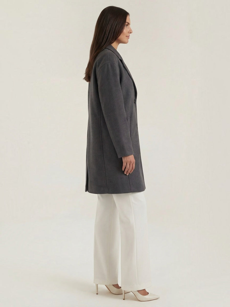 Diane Wool Look Oversized Long Coat