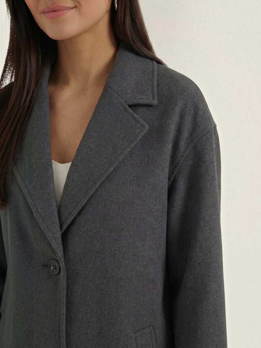 Diane Wool Look Oversized Long Coat