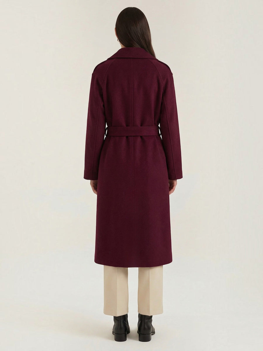 Dolores Wool Look Belted Trench Coat