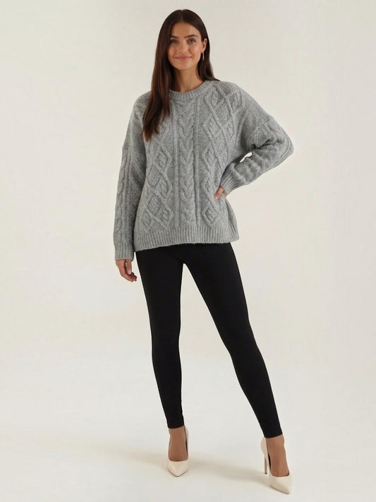 Edna Cable Knit Oversized Sweater