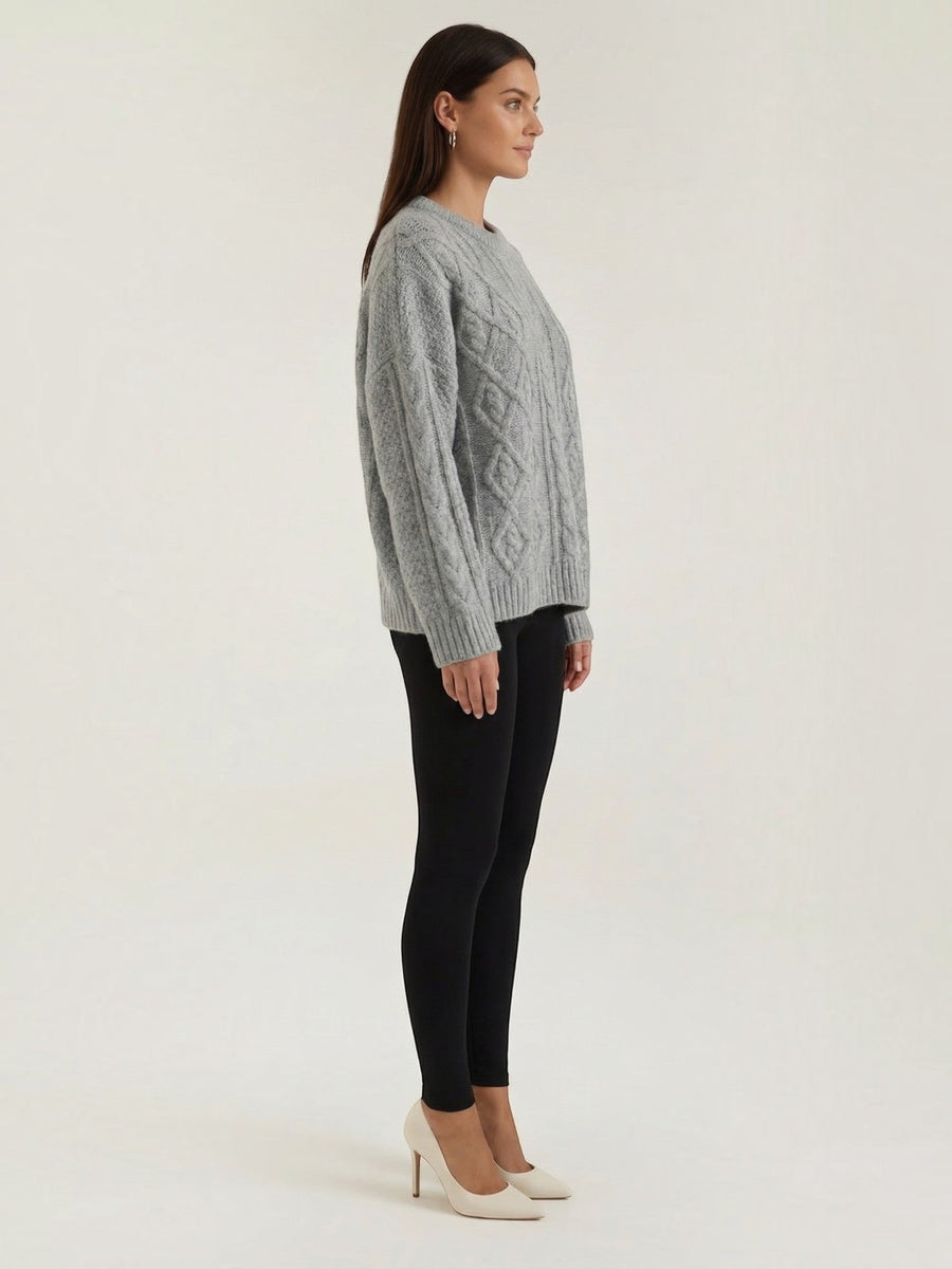 Edna Cable Knit Oversized Sweater