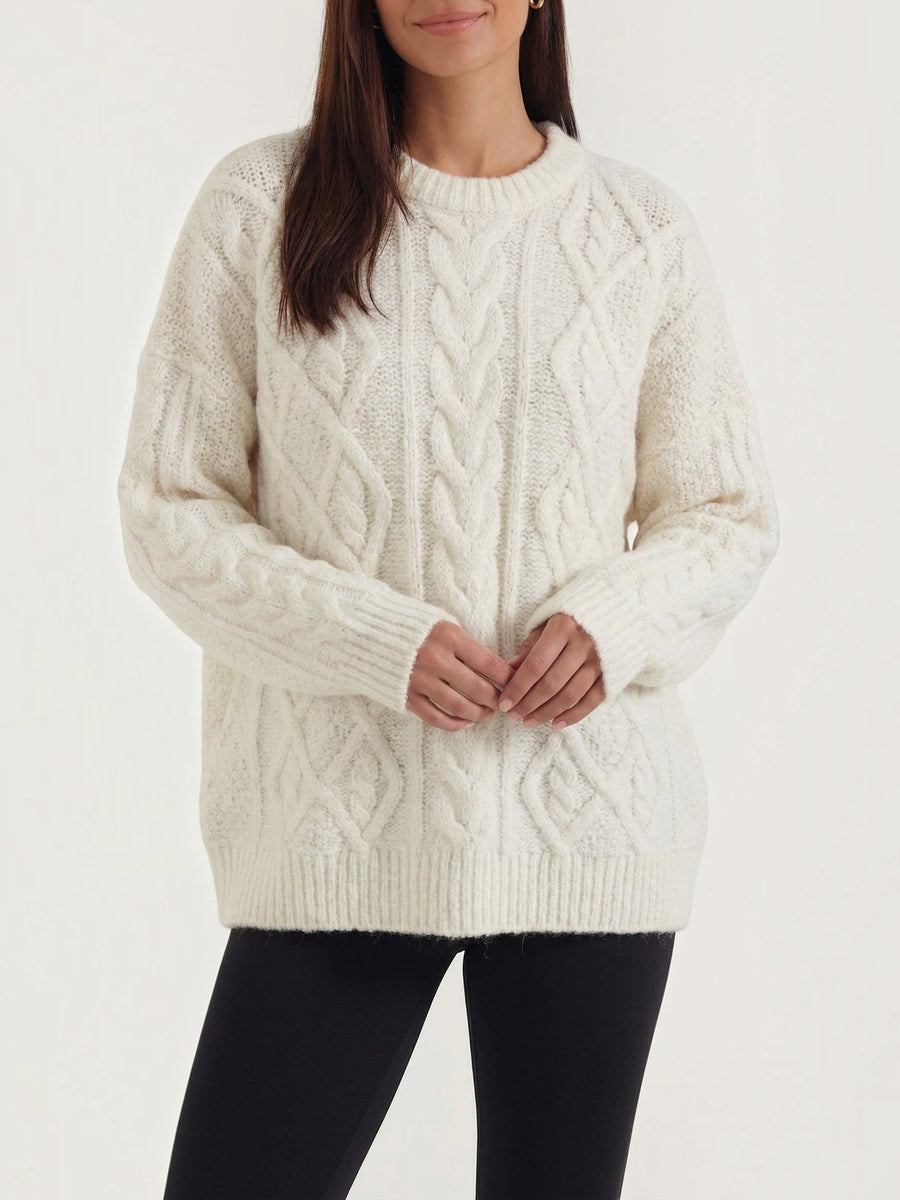 Edna Cable Knit Oversized Sweater
