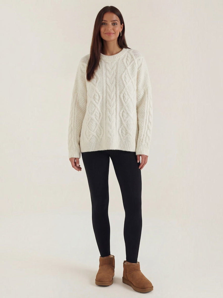 Edna Cable Knit Oversized Sweater