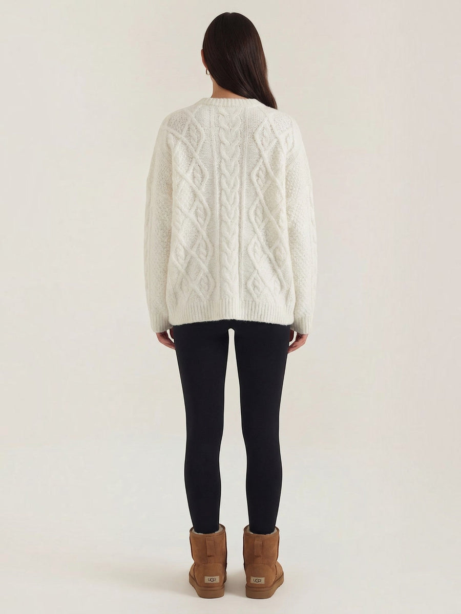 Edna Cable Knit Oversized Sweater