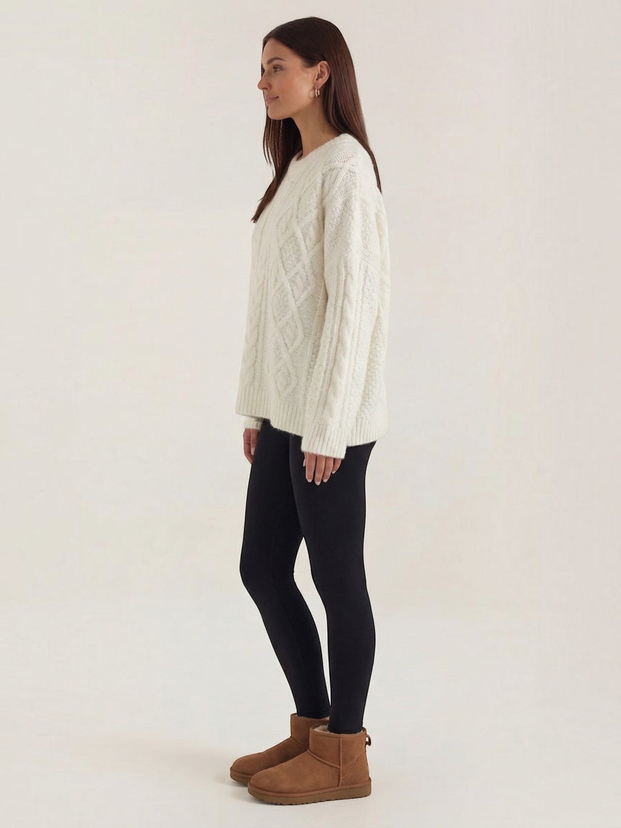 Edna Cable Knit Oversized Sweater