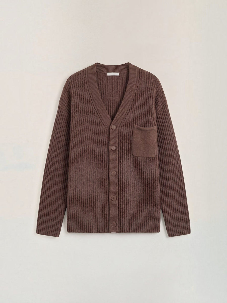 Frances Wide Rib Oversized Cardigan with Pocket