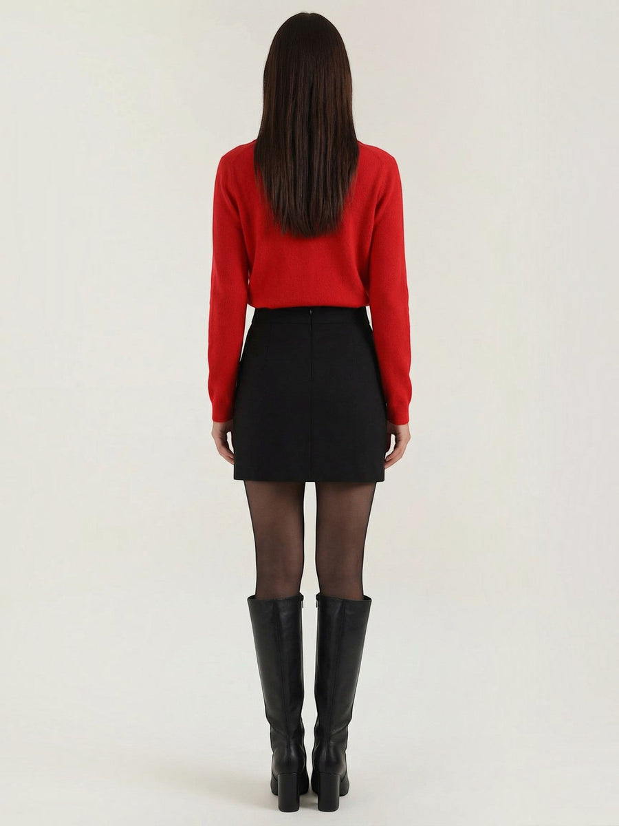 Gladys Polo Collar Button Front Knit Top