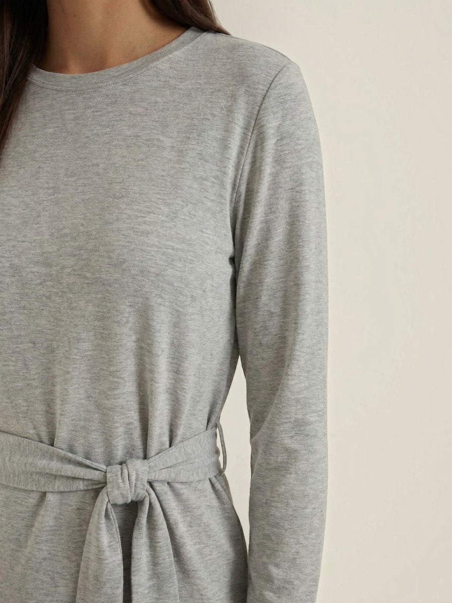 Holly Long Sleeve Top with Tie Belt