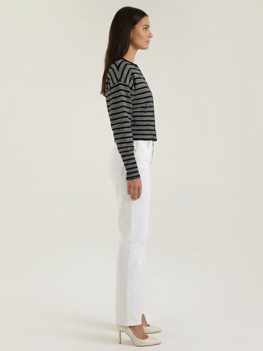 Ida Striped Knit Cardigan
