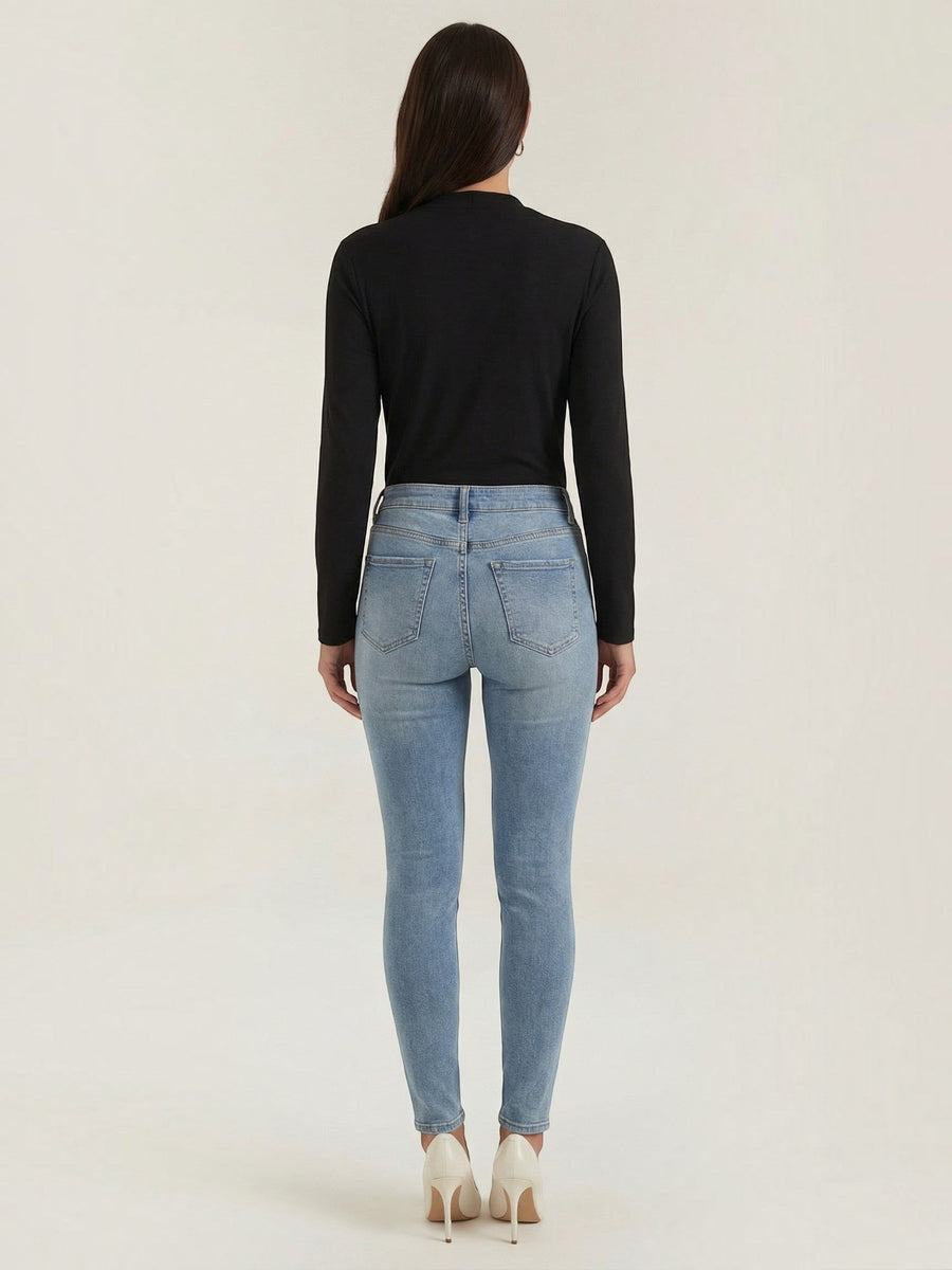 Jamie Twisted Mock Neck Long Sleeve Top