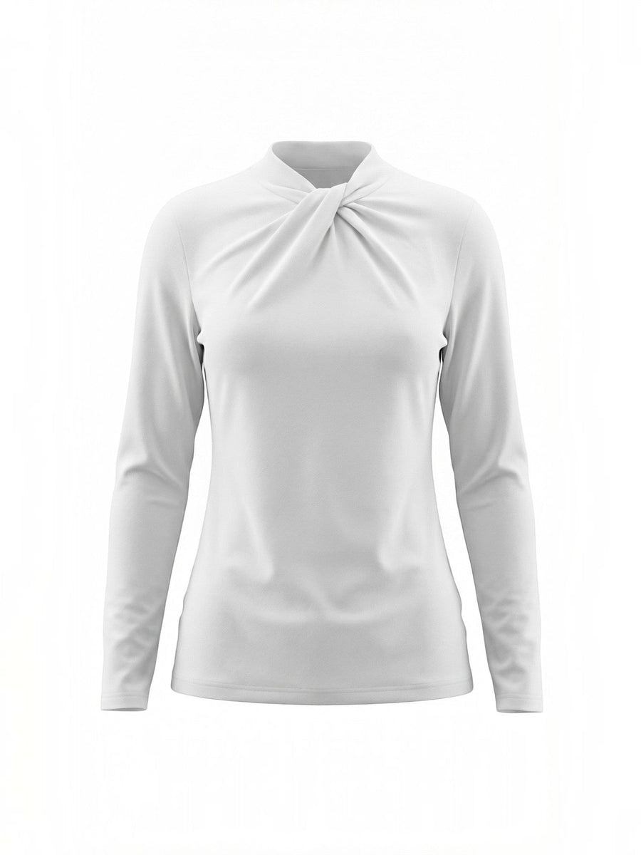 Jamie Twisted Mock Neck Long Sleeve Top
