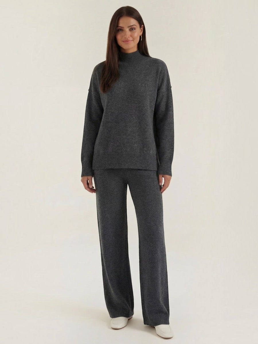 Jean Turtleneck Sweater and Knit Pants Set