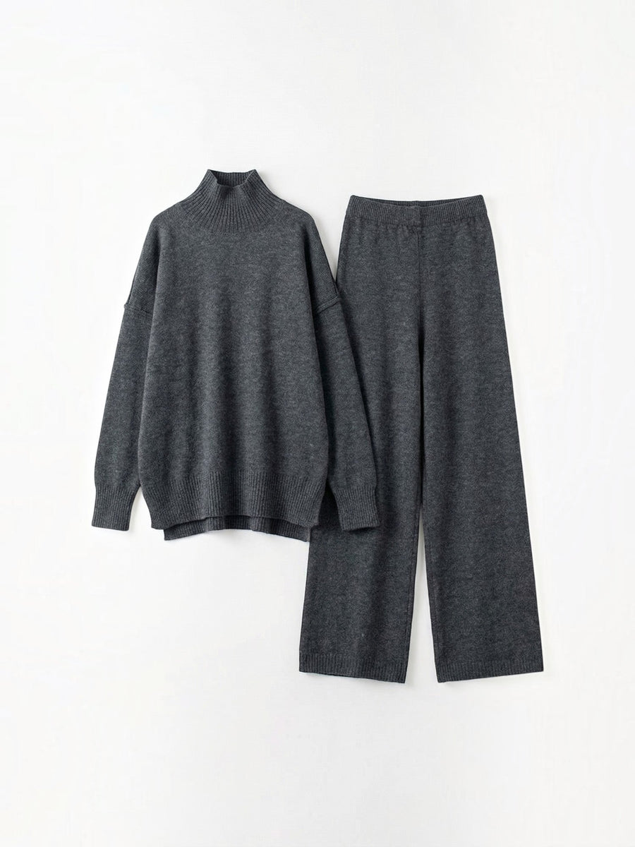 Jean Turtleneck Sweater and Knit Pants Set