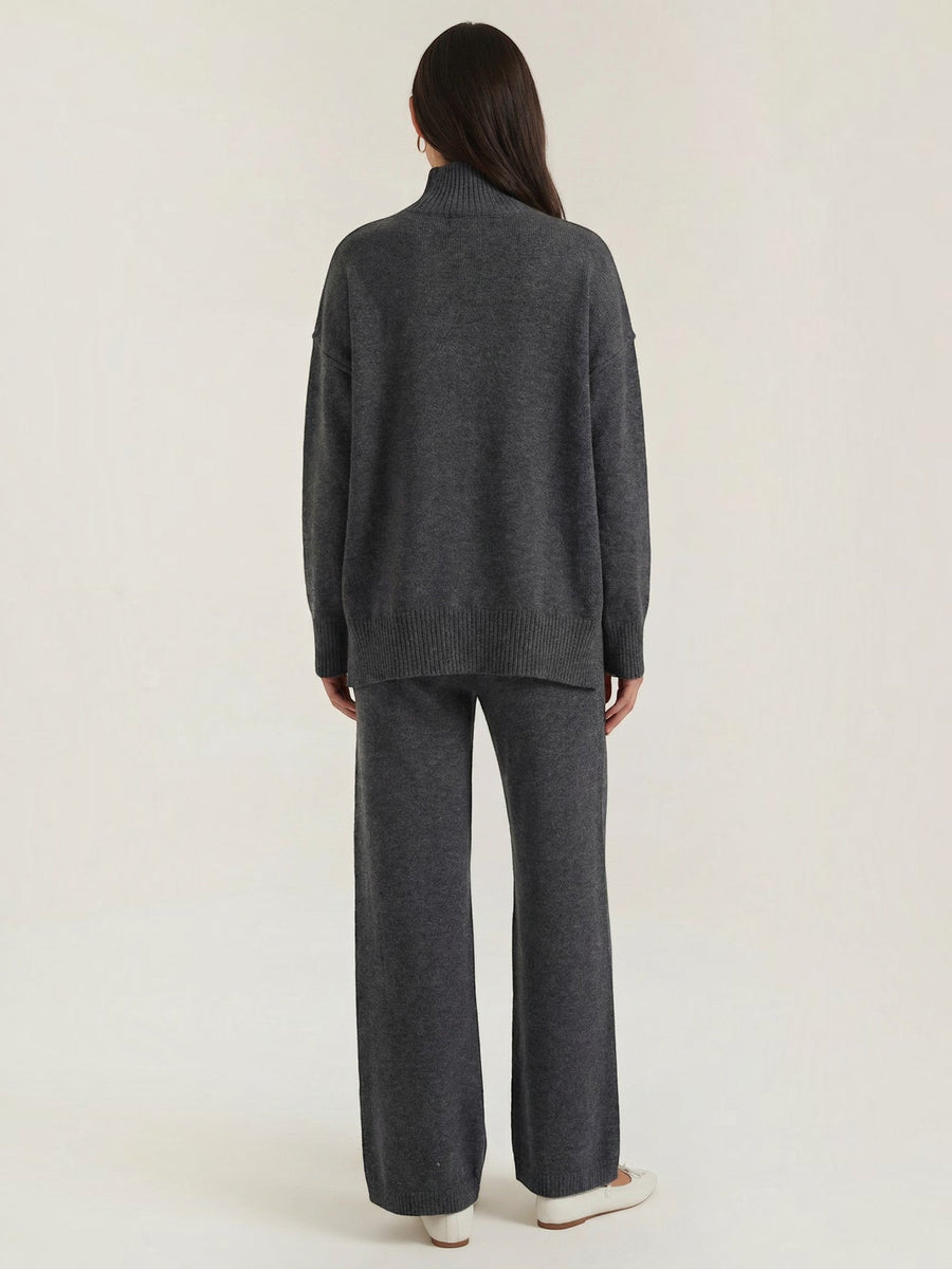 Jean Turtleneck Sweater and Knit Pants Set