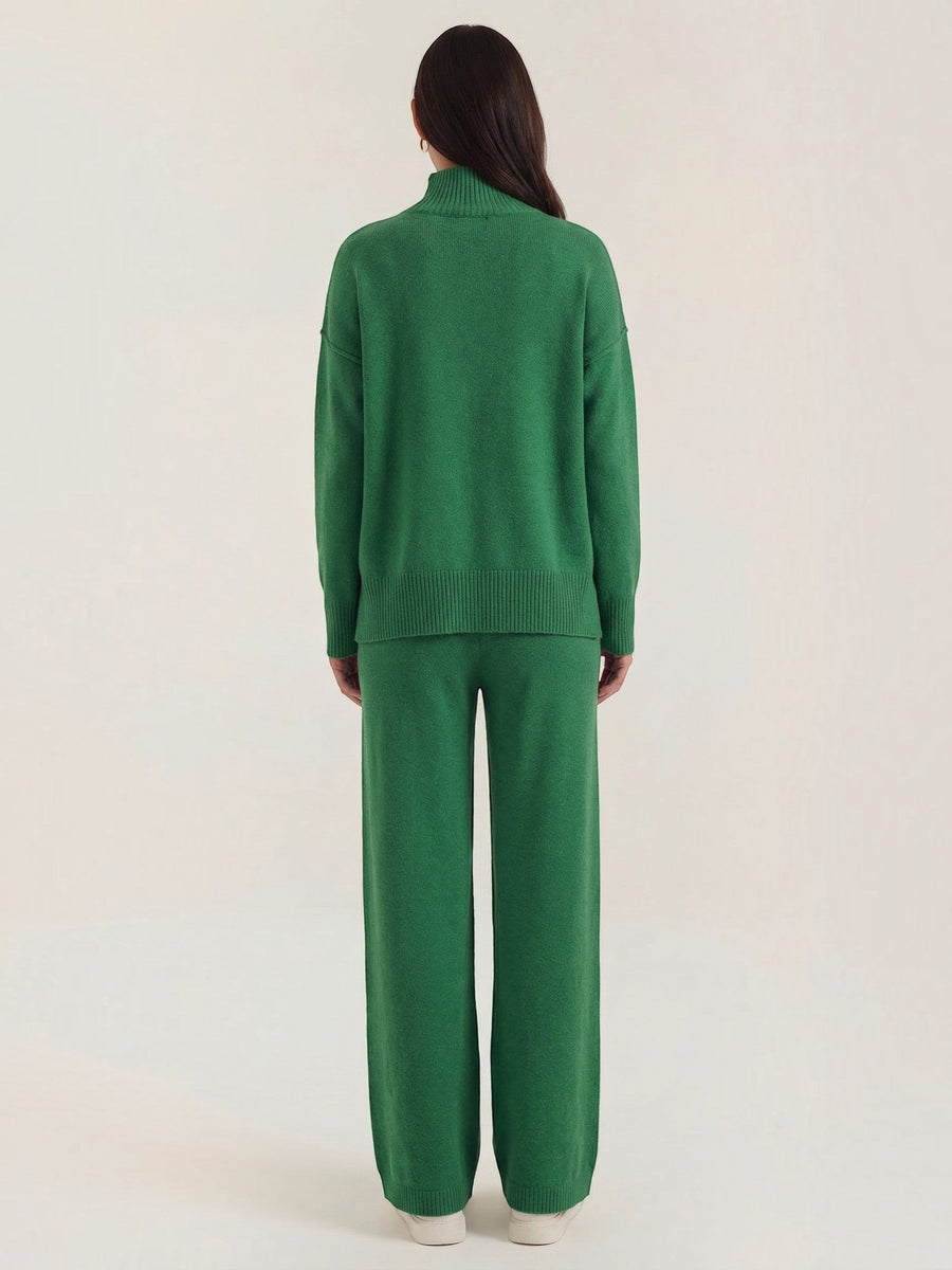 Jean Turtleneck Sweater and Knit Pants Set