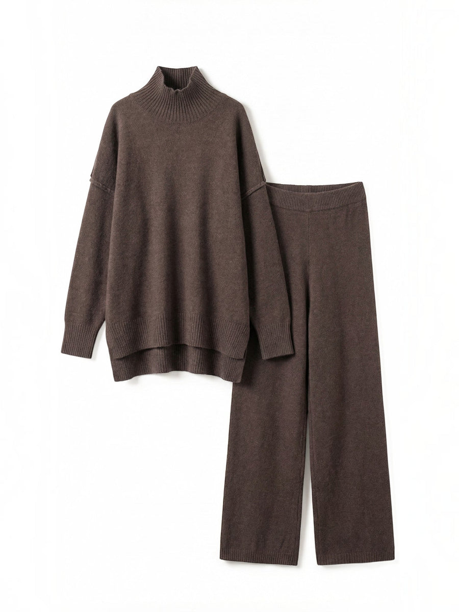 Jean Turtleneck Sweater and Knit Pants Set
