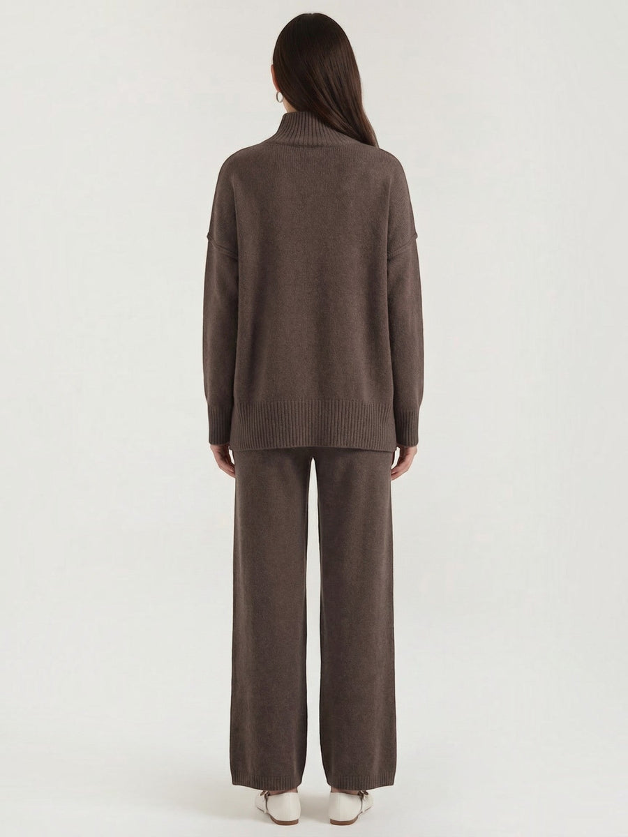 Jean Turtleneck Sweater and Knit Pants Set