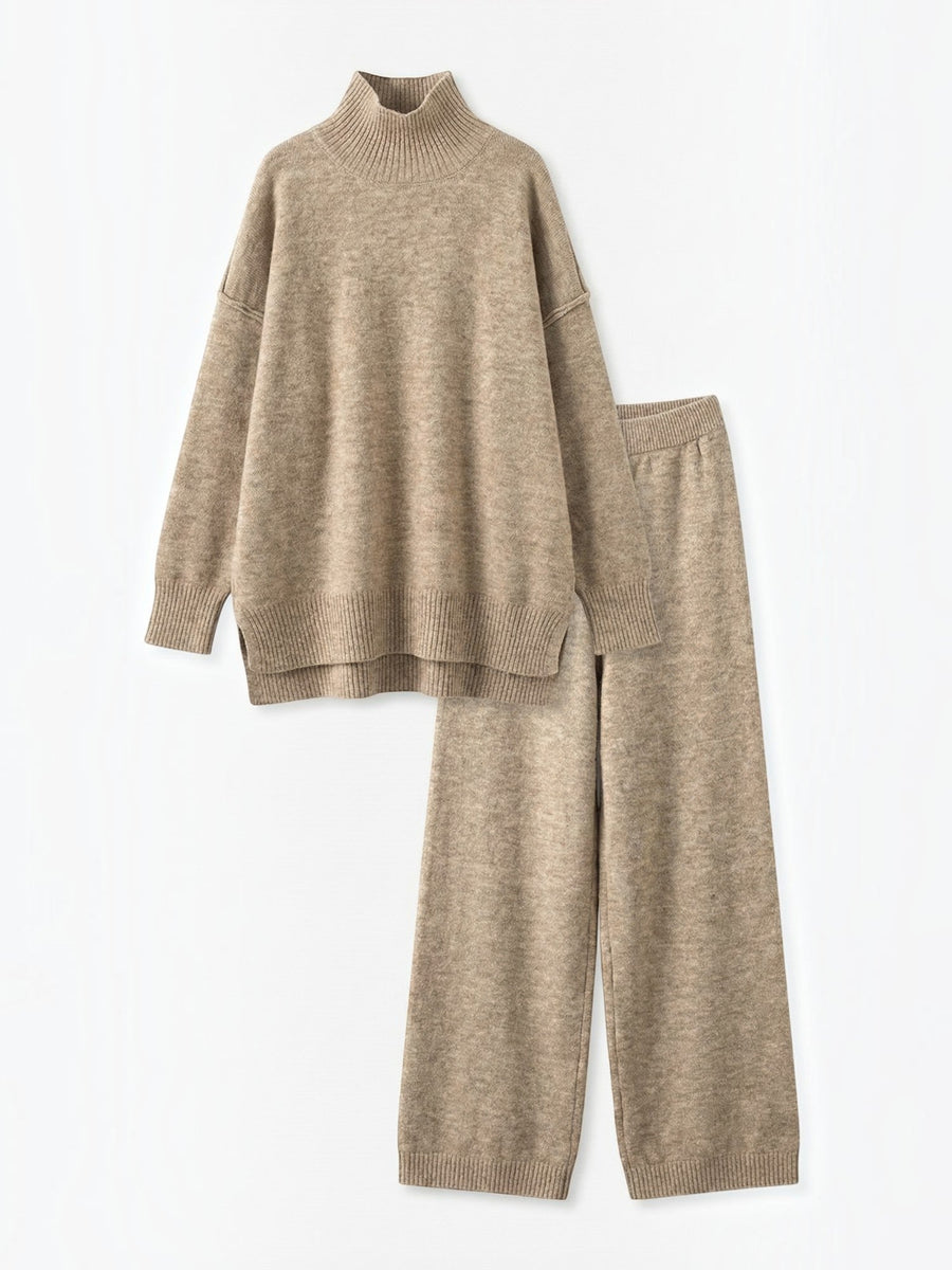 Jean Turtleneck Sweater and Knit Pants Set