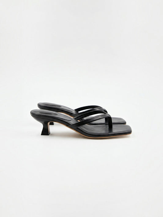 Jessica Square Toe Kitten Heel Sandals