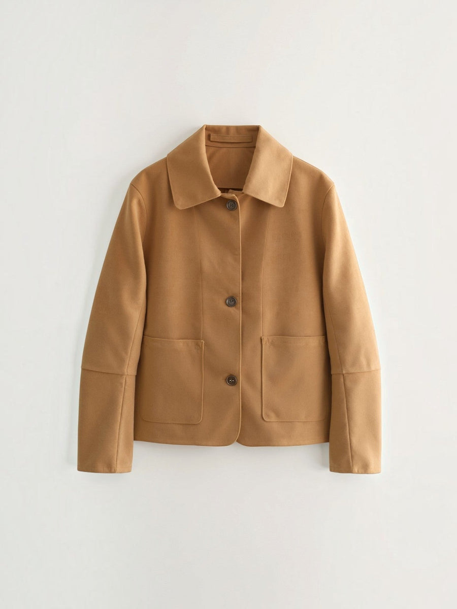 Julie Shirt Collar Patch Pocket Jacket
