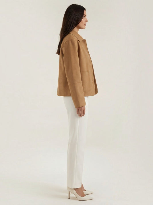 Julie Shirt Collar Patch Pocket Jacket