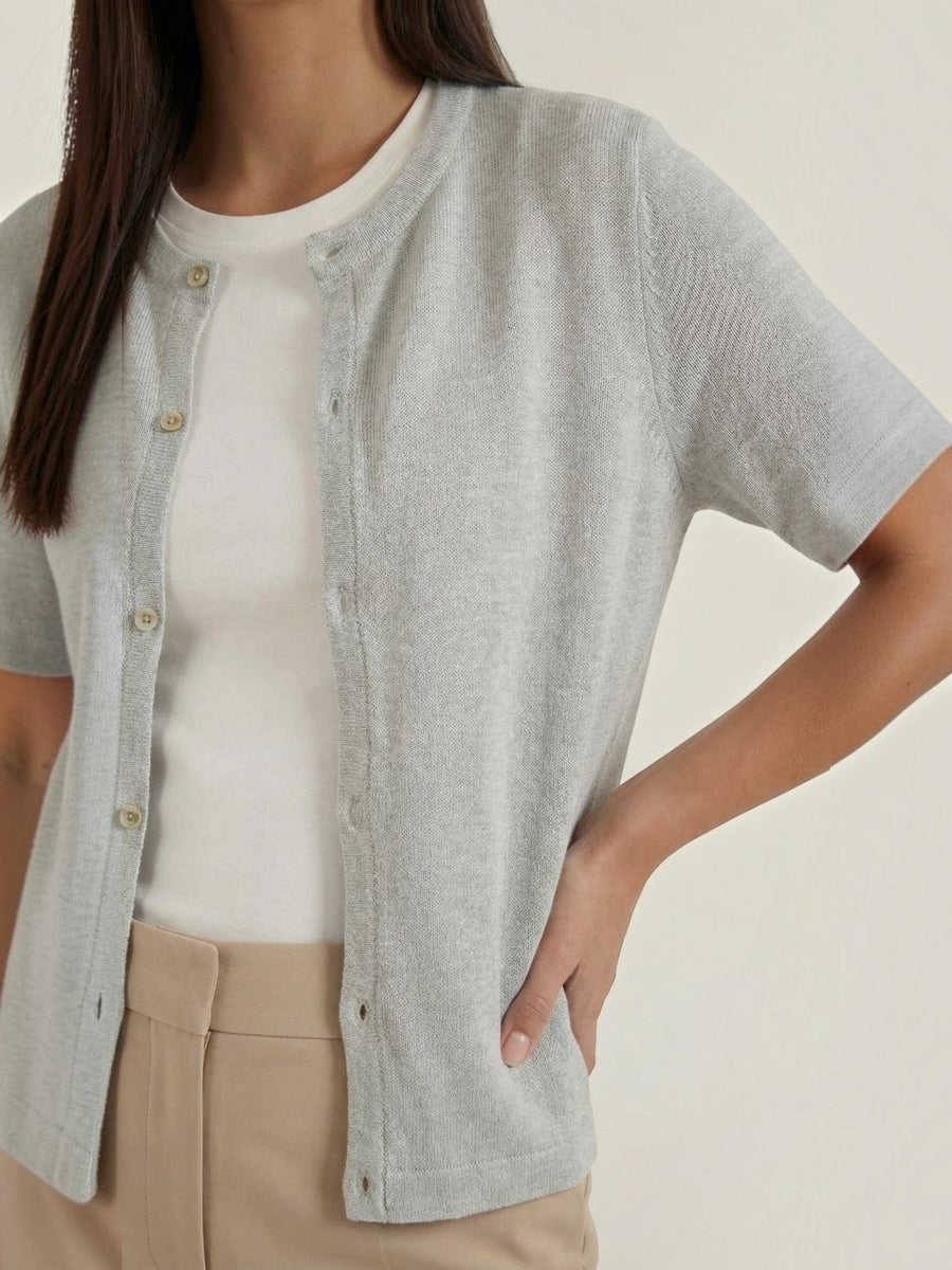 Kathryn Short Sleeve Button Cardigan