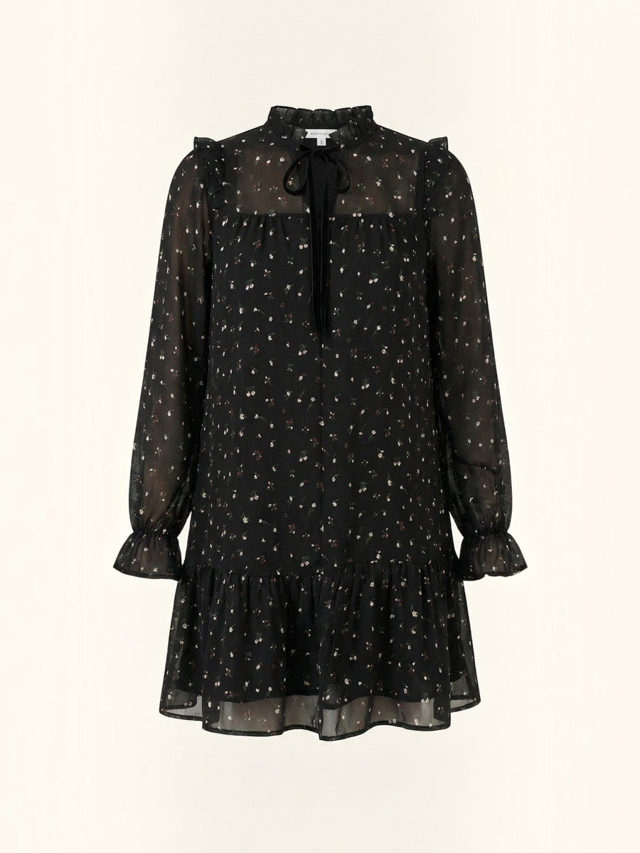 Katie Floral Ruffle Trim Mini Dress