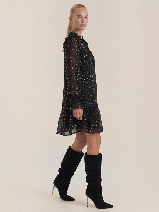 Katie Floral Ruffle Trim Mini Dress
