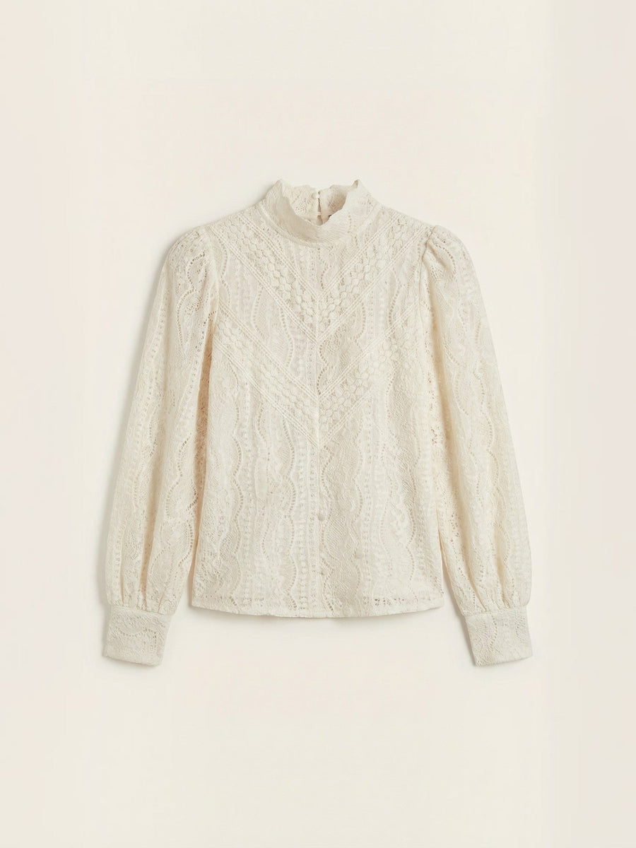 Loretta Lace Puff Sleeve Blouse