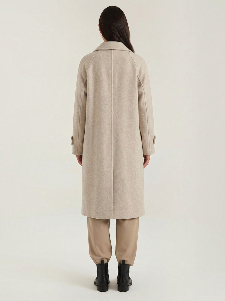 Martha Wool Look Button Front Coat