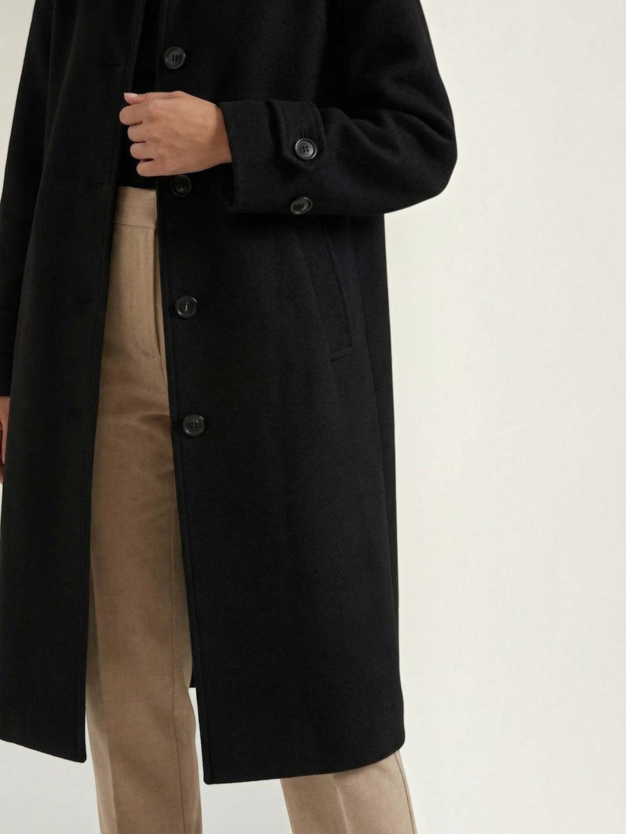 Martha Wool Look Button Front Coat