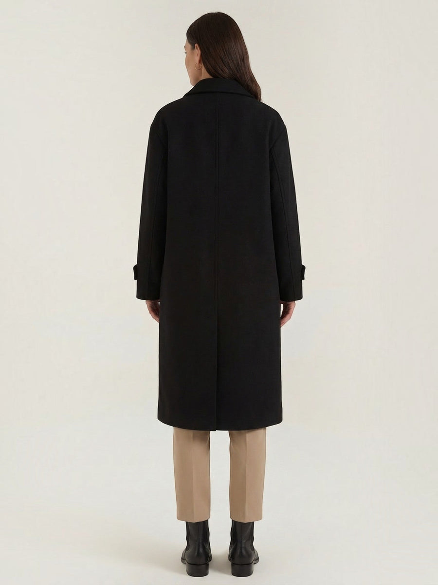 Martha Wool Look Button Front Coat
