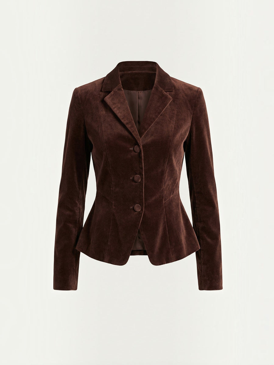 Natasha Corduroy Look Button Blazer