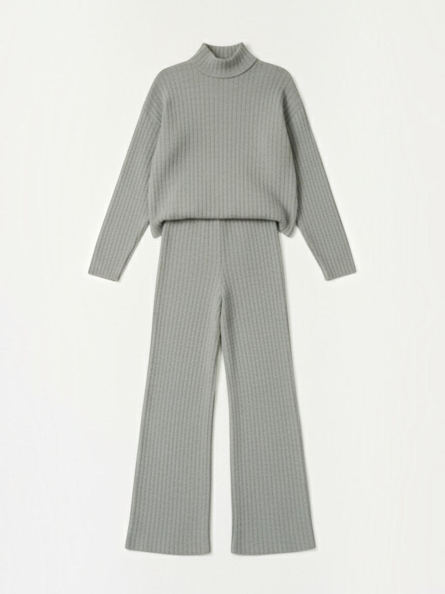 Nicole Turtleneck Sweater and Ribbed Pants Set