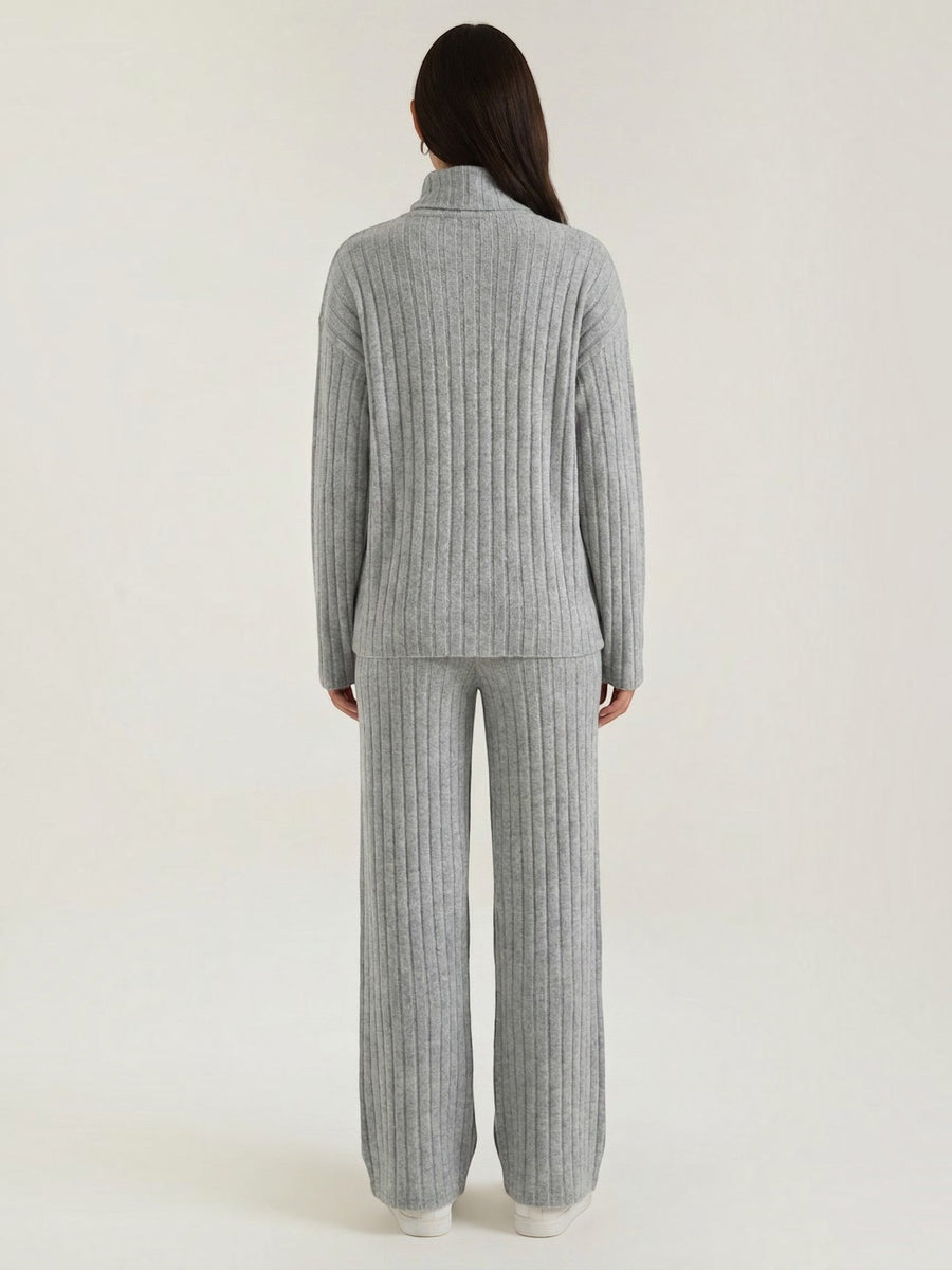 Nicole Turtleneck Sweater and Ribbed Pants Set