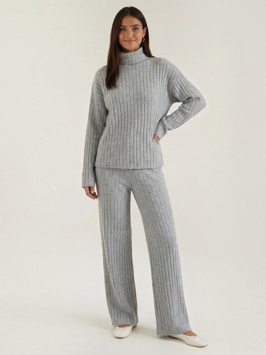 Nicole Turtleneck Sweater and Ribbed Pants Set