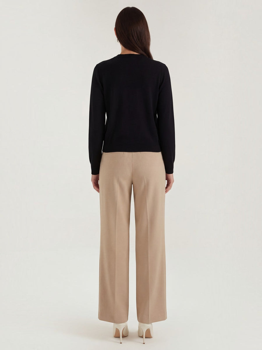 Norma Side Button Wool Blend Sweater