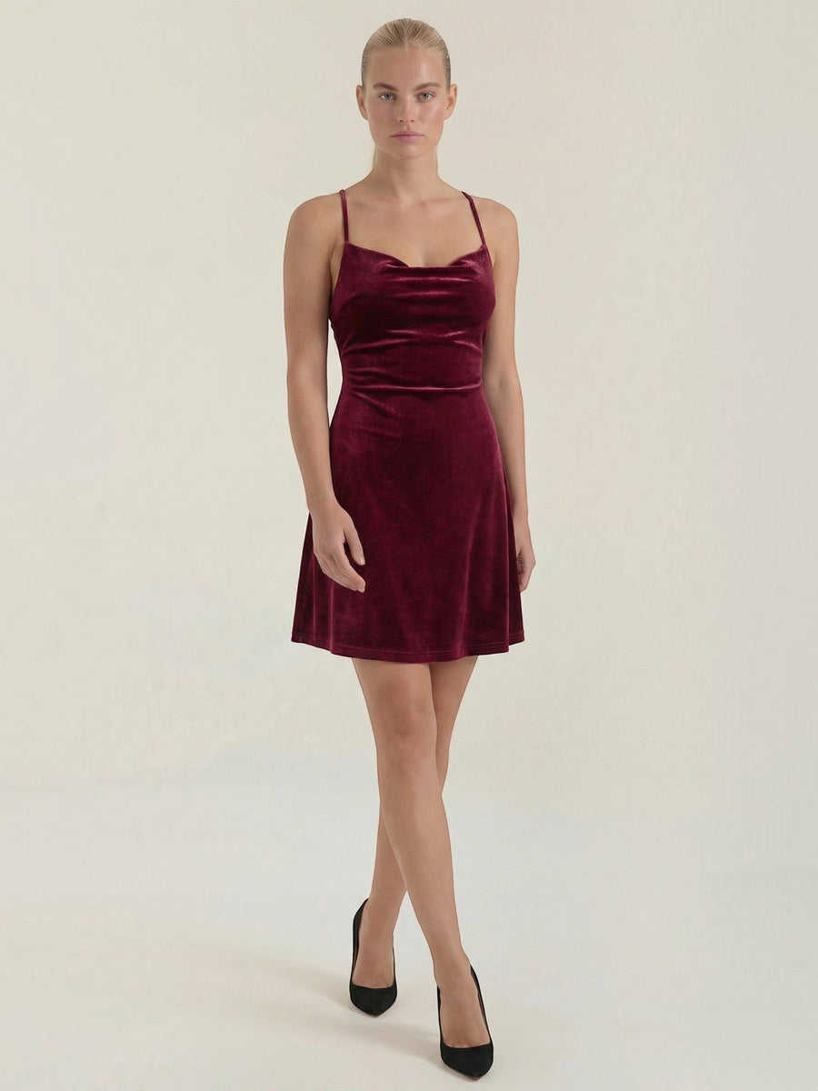 Olive Silky Shimmer Mini Dress