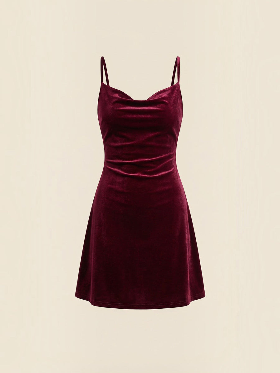 Olive Silky Shimmer Mini Dress