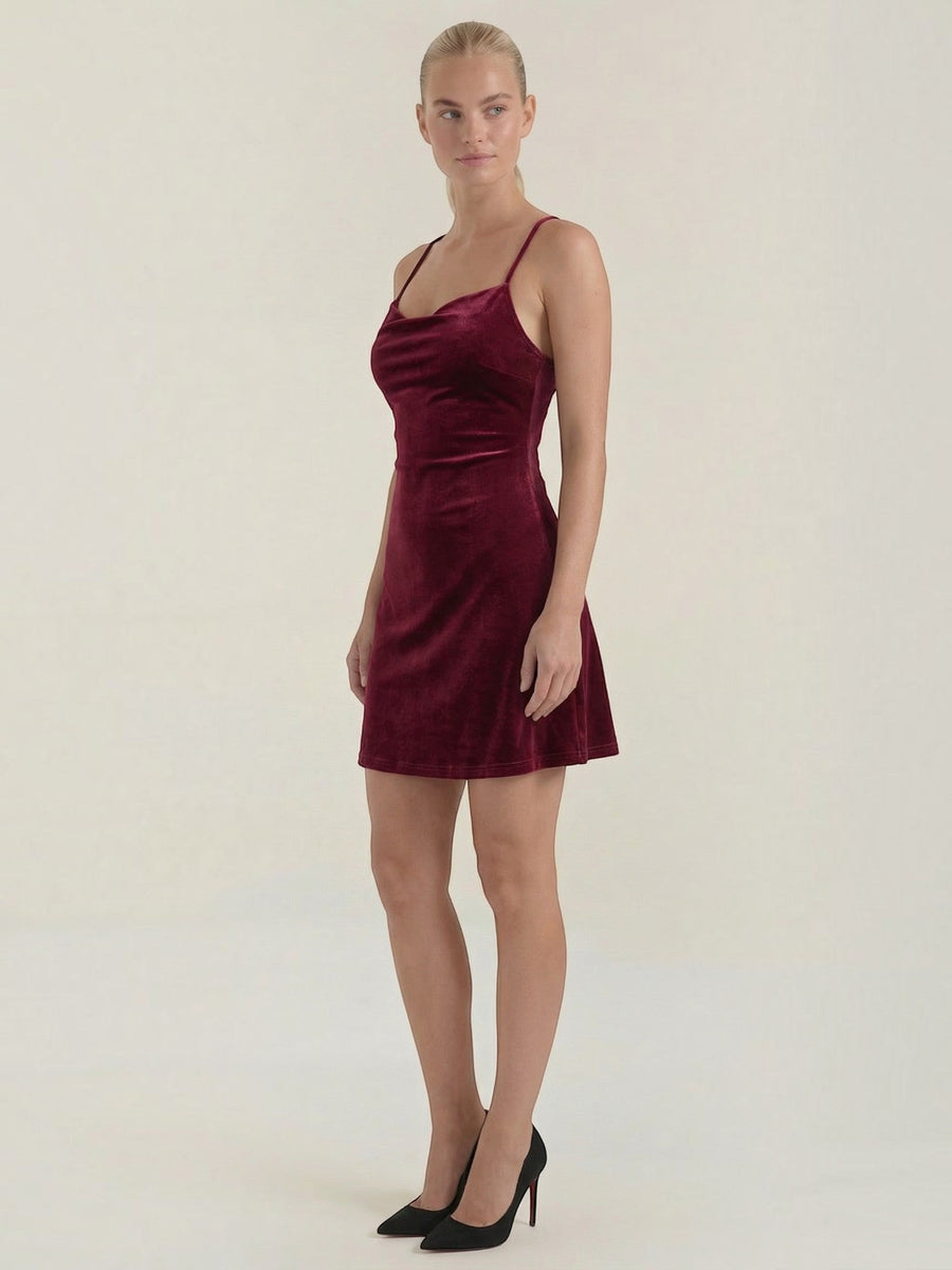 Olive Silky Shimmer Mini Dress